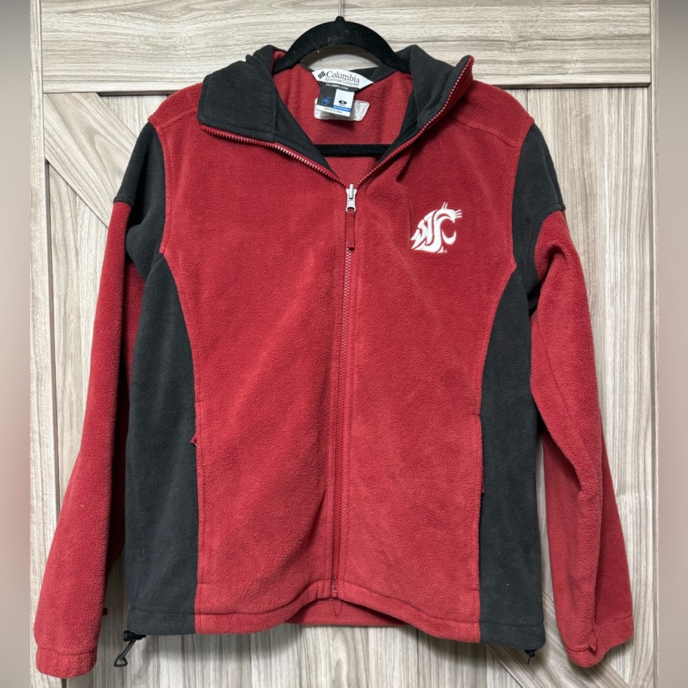 Columbia Men’s Red and Black Fleece Jacket